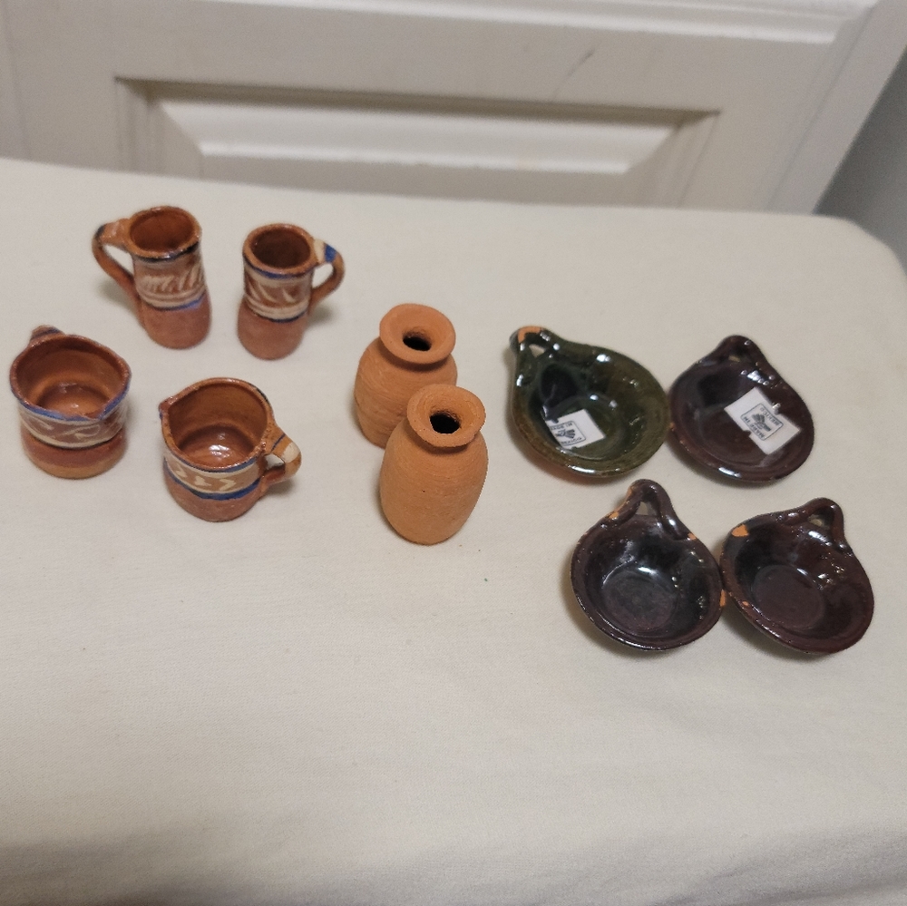 Miniature cups, vases and  Plates